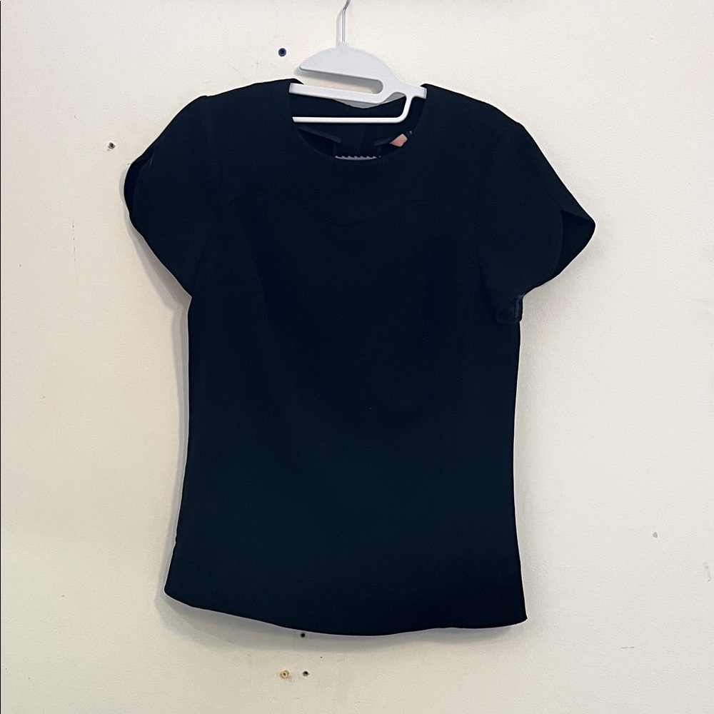 Ted Baker Elegant Black Short Sleeve Top